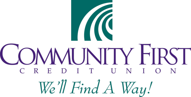 Community First Bank logo wavy lines