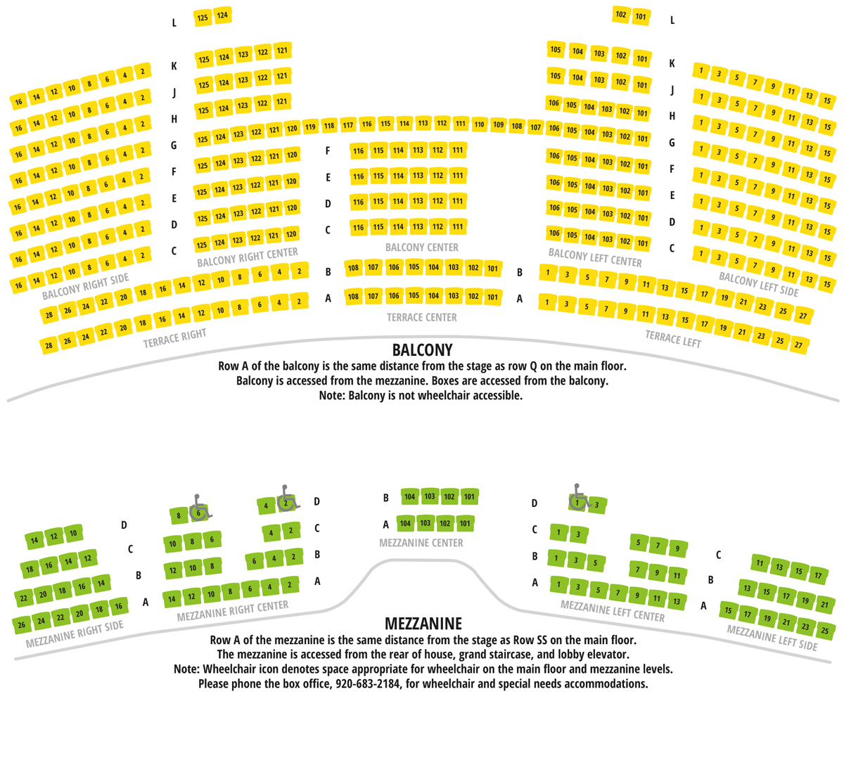Weill Center Sheboygan Seating Chart